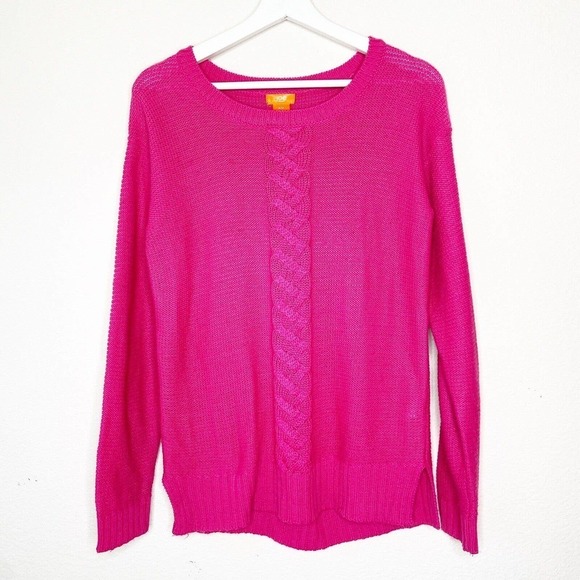 Joe Fresh Pink Cable Knit Sweater Sz S - Picture 1 of 8